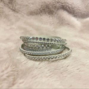 Swarowski leather crystal bracelet